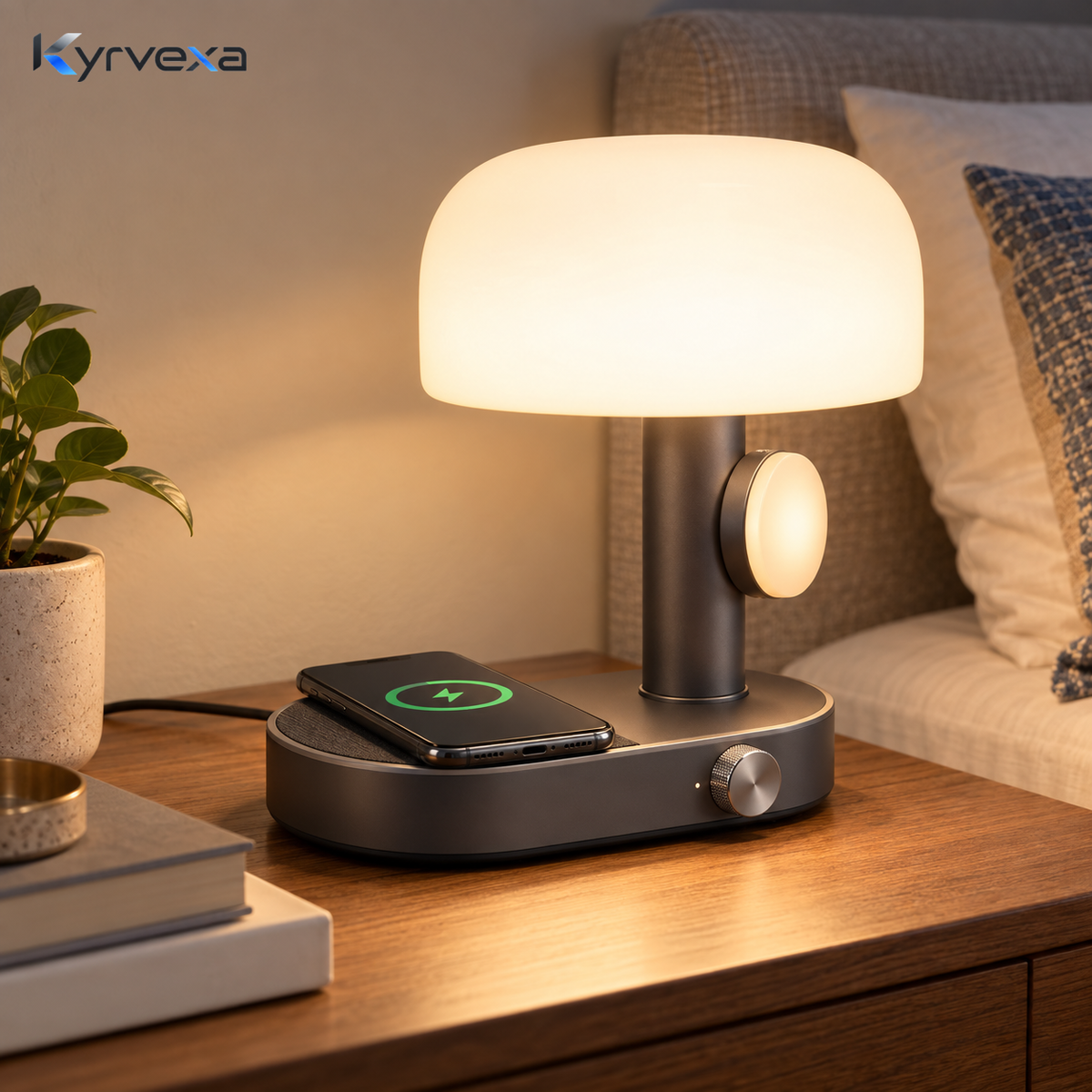 Kyrvexa™ LumaDock Bedside Lamp