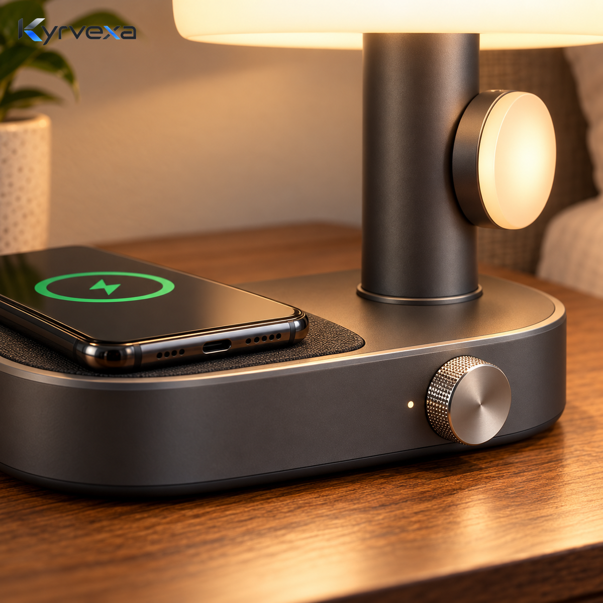 Kyrvexa™ LumaDock Bedside Lamp