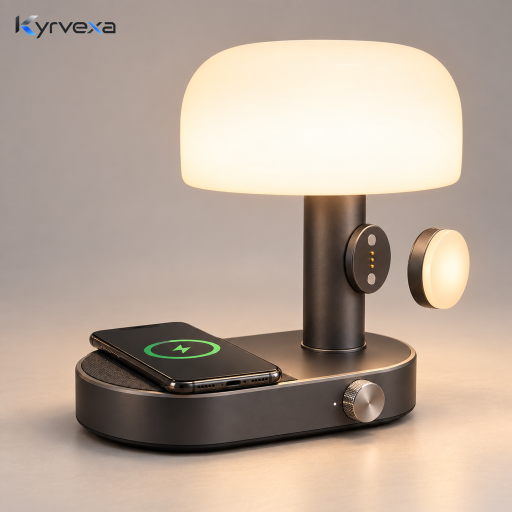 Kyrvexa™ LumaDock Bedside Lamp