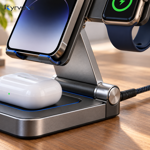 Kyrvexa™ FoldDock 3-in-1 Charging Stand