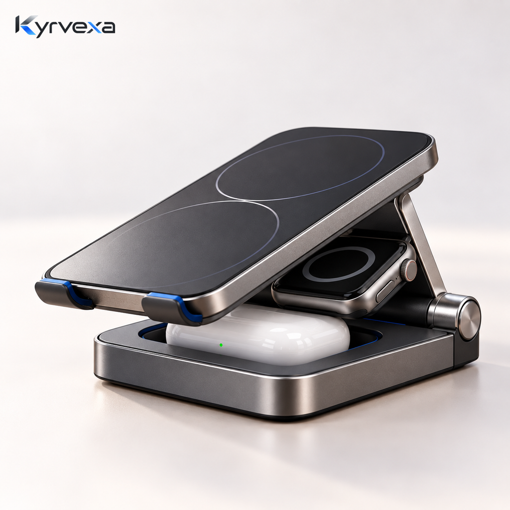 Kyrvexa™ FoldDock 3-in-1 Charging Stand